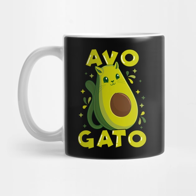 Cute & Funny Avogato Avocado Cat Pun by theperfectpresents